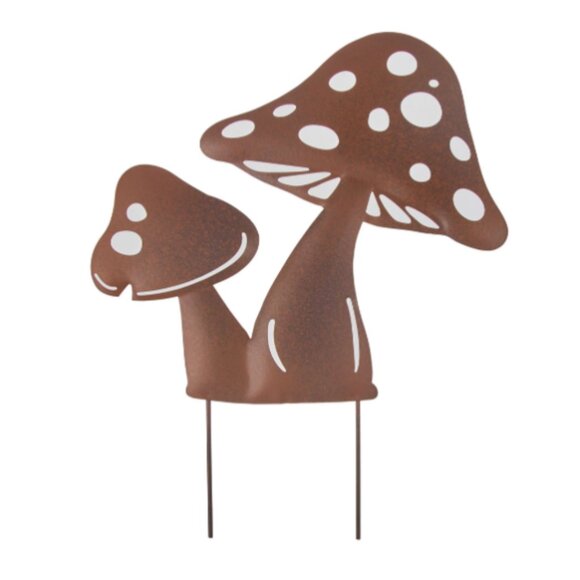 Metal mushroom garden stakes - Picture 1 of 1